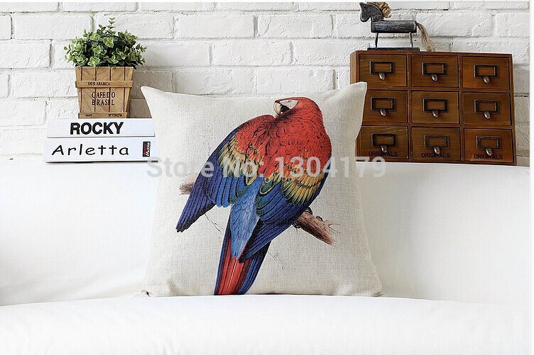 45*45cm rime plum bird lotus cotton lien cushion covers decorative throw pillows cushions home decor almofadas para sofa a082