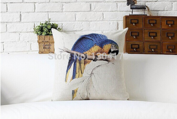 45*45cm rime plum bird lotus cotton lien cushion covers decorative throw pillows cushions home decor almofadas para sofa a082