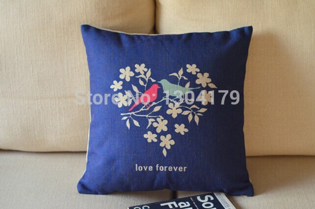 45*45cmpersonalized bull terrier cotton cushion covers decorative throw pillows blue french horne decor almofadas para sofa