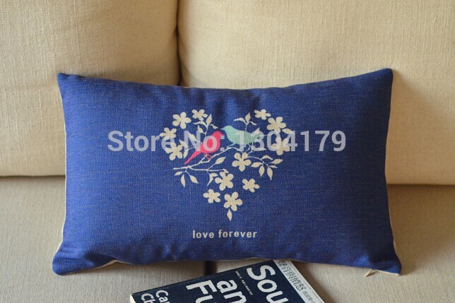 45*45cmpersonalized bull terrier cotton cushion covers decorative throw pillows blue french horne decor almofadas para sofa