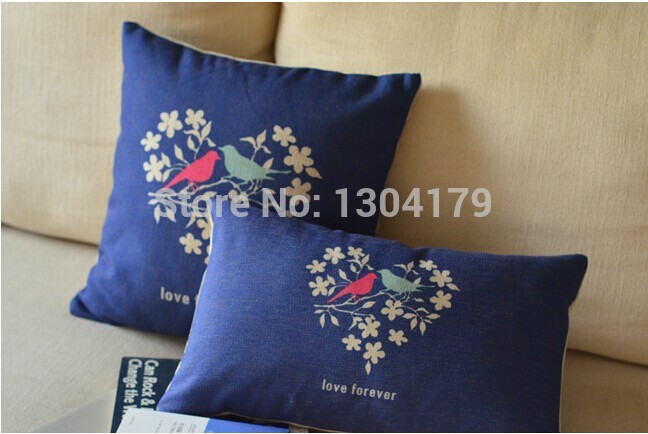 45*45cmpersonalized bull terrier cotton cushion covers decorative throw pillows blue french horne decor almofadas para sofa