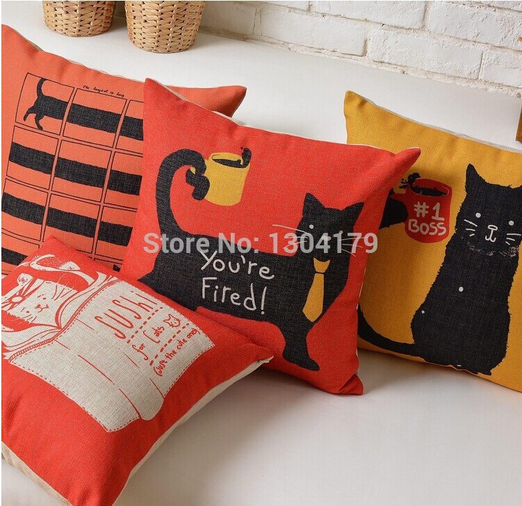 45cm*45cm balloon linen cotton cushion pillow 4pcs/set office sofa cushion cover pillows decorate