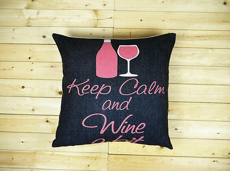 45x45cm vintage cushion cover pillow case cover black keep calm wordsthrow linen decor home case