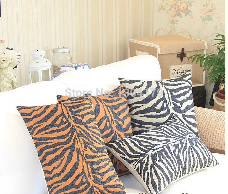 4pcs classic creative black white zebra print cotton cushion cover throw pillow case seat car pillow cover pad home decor gift