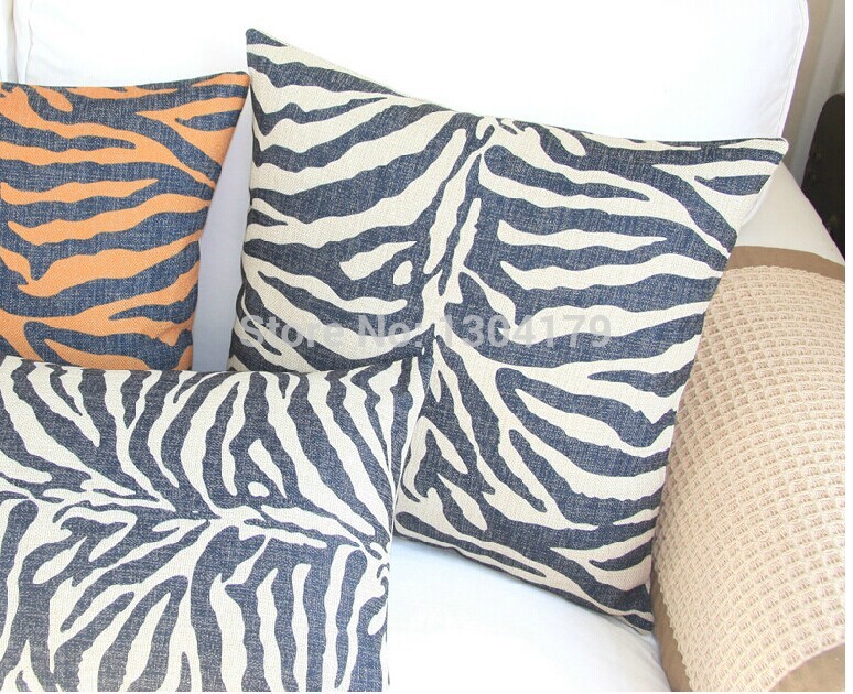 4pcs classic creative black white zebra print cotton cushion cover throw pillow case seat car pillow cover pad home decor gift