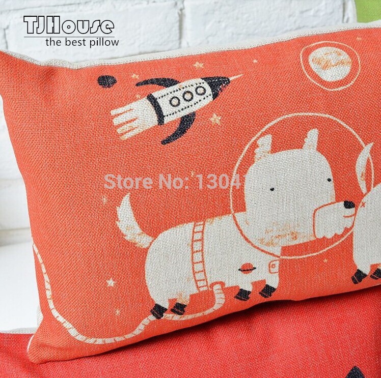 4pcs/lot home decor back cushion cover animal throw pillow case 45*45cm cotton linen dog and cat printing cartoon pillow cover