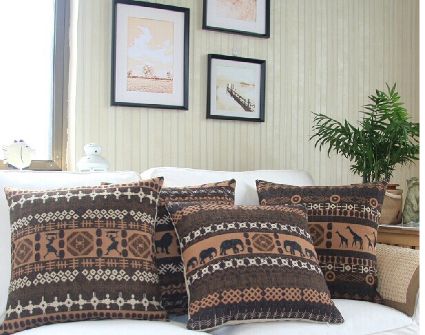 4pcs/lot new arrival only africa jungle animal geometrics cotton linen cushions cover throw pillows cover