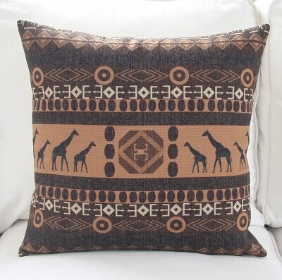 4pcs/lot new arrival only africa jungle animal geometrics cotton linen cushions cover throw pillows cover