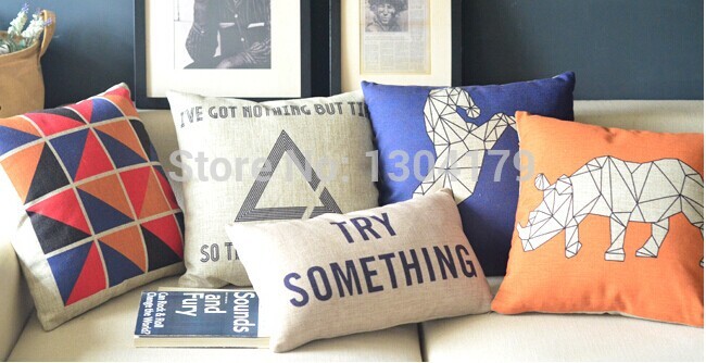 5pcs patterns new home decorative sofa cushion cover throw pillow case