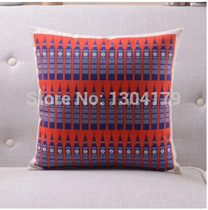 6pcs linen home decor throw pillow cases square pillowcases car back cushion cover