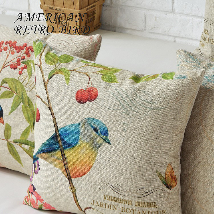 america retro bird pillow sofa animal funny bird parrot cushion decorate creative car pillow cute seat cushion