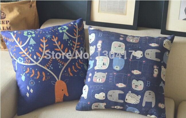 american pastoral style pillow cartoon animal cushion cover throw pillows decorate vintage sofa cover