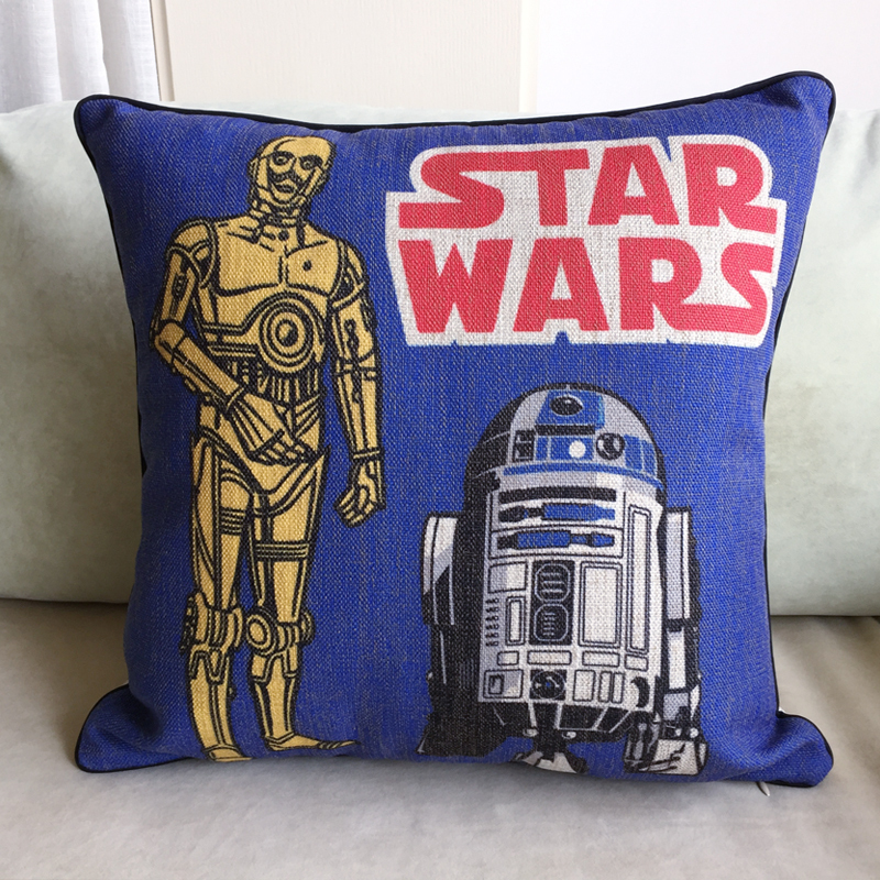 black and white american classic star wars series linen cotton pillow cushion cover,throw pillow case, home sofa car decoration