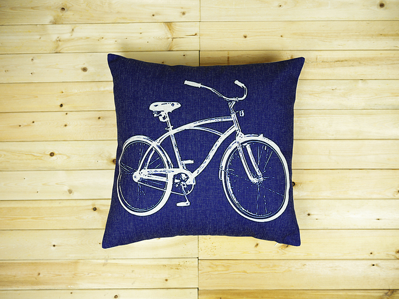 bluxury bus and bike printed pillowcase square waist throw pillow case home office decor sofa car back cushion cover