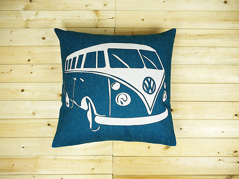 bluxury bus and bike printed pillowcase square waist throw pillow case home office decor sofa car back cushion cover