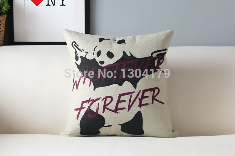 cartoon animal cushions 4pcs flag and panda cushion pillow home pillows decorate cotton linen cushion cover