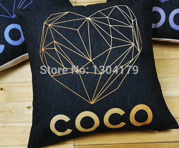 classical european style black white style coco channel cushion cover cc logo pillow case pillow covers set home decoration