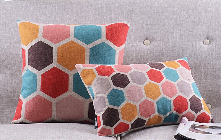 colorful abstract geometric shapes, pillow cover,modern pillows, pillows decorate,sofa cushion cover,cushions,throw pillow