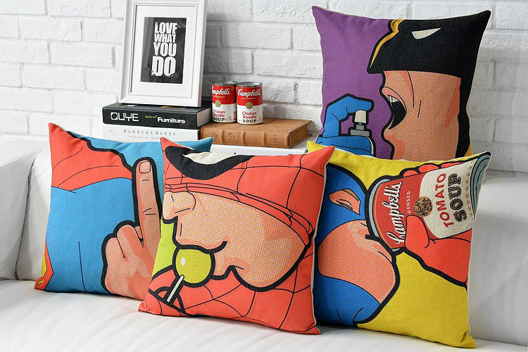 creative american cute spider-man cushion cover birthday gift pillow case home decorative sofa cushions pillows