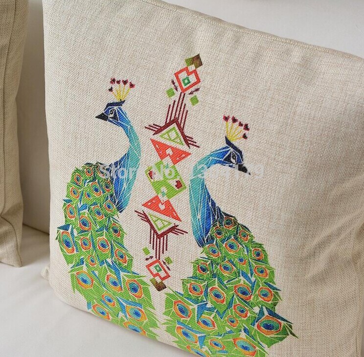 creative bird pillow cover hand-drawn style home cotton linen pillow cushions,decorative pillow,throw pillow,sofa cushion cover