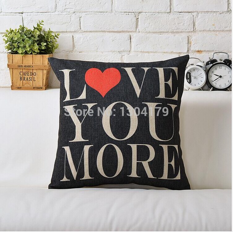 creative black&white love lover wedding printed bedding sofa cushion cover pillow case whole