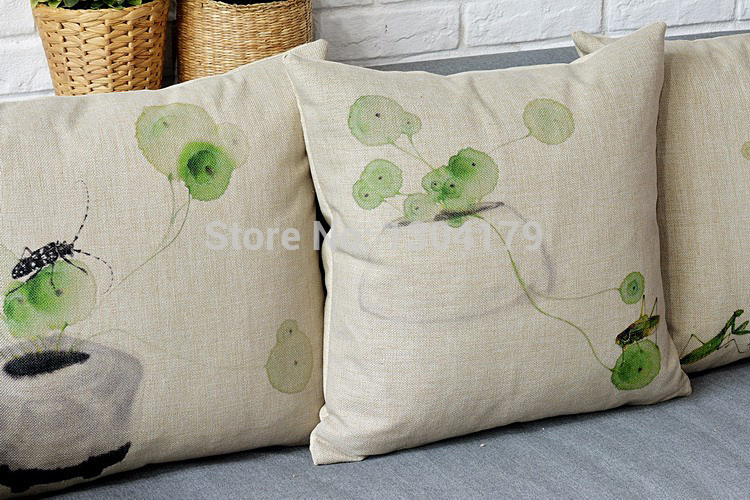 - creative geometric animal fresh decorative cushion covers 3pcs cotton linen pillow cover 45cm*45cm home decor