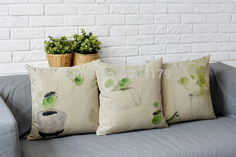 - creative geometric animal fresh decorative cushion covers 3pcs cotton linen pillow cover 45cm*45cm home decor