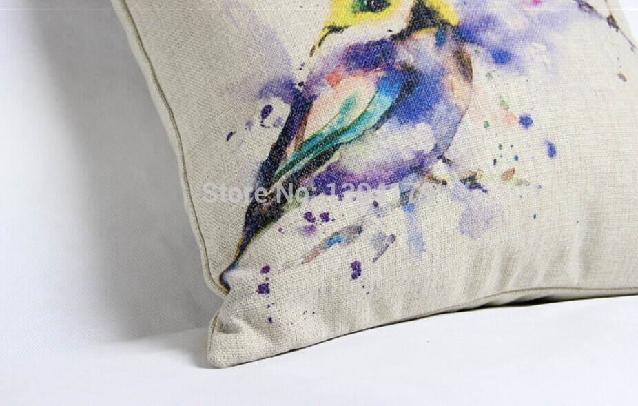 creative painting birds pillow home decor 3pcs cushion pillow cover sofa cushion new fashion cushion pillowcase