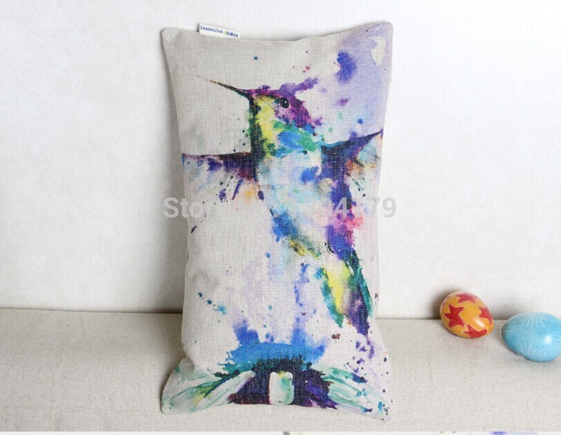 creative painting birds pillow home decor 3pcs cushion pillow cover sofa cushion new fashion cushion pillowcase