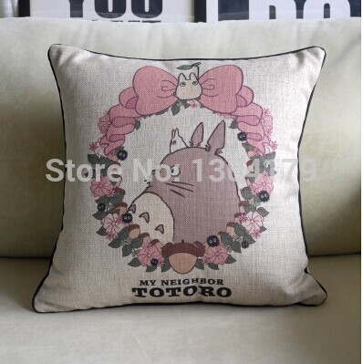 custom made pine cones house illustration decorative cushion covers cartoon owl pillow home decor linen material pillow case