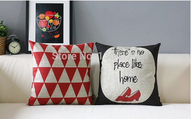 customize cat burlap cushion cover simple geometric pillow cover nordic style colored letters decorative cushion covers