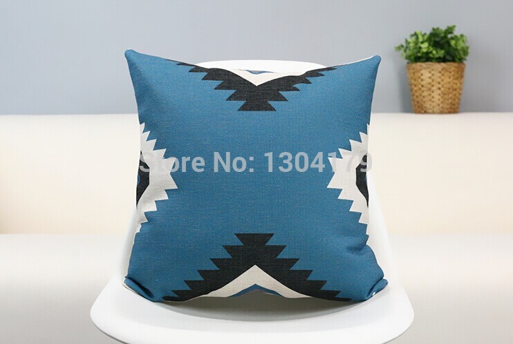 elegant black totem indian hat pattern cushion cover home car bar decorative pillow case