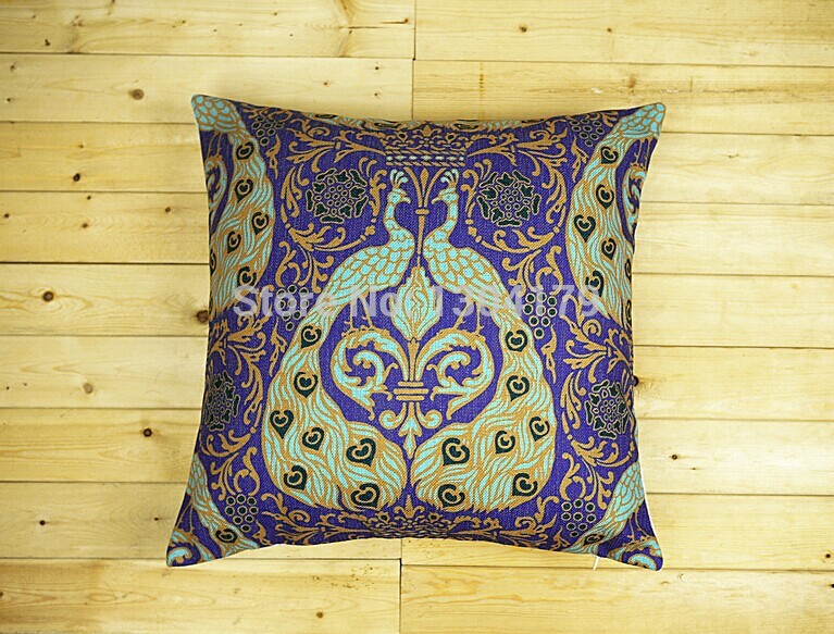 embroidered flower cushion covers, all national wind cotton pillows in sofa without core of back pillow