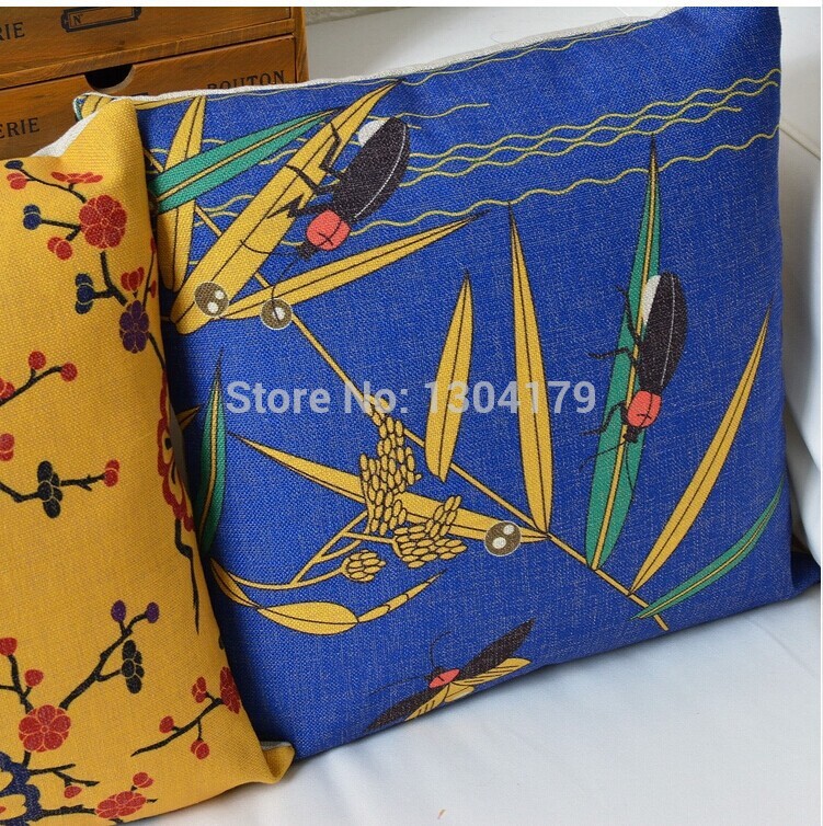 fresh animals fish nordic village cotton cushion cover animals pillow cover for car office home decor sofa cushions