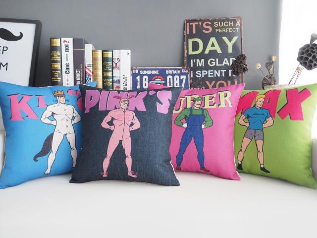 funny cartoon decorative sofa cushion undead strange uncle pillows decorate pink fashion decorative pillow case