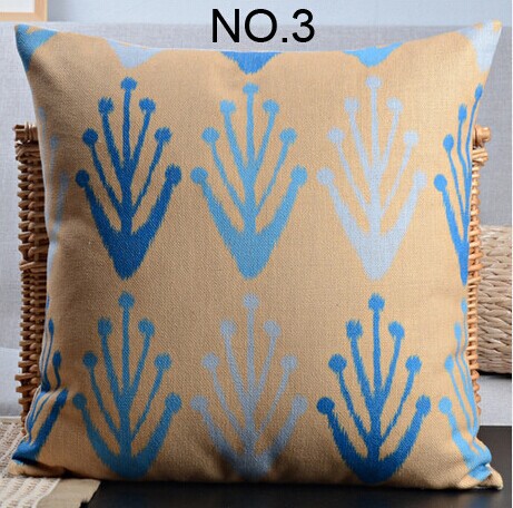 geometric patterns pillowcase cushion cover cotton linen pillow home decor,yellow and blue throw pillow