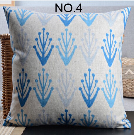 geometric patterns pillowcase cushion cover cotton linen pillow home decor,yellow and blue throw pillow