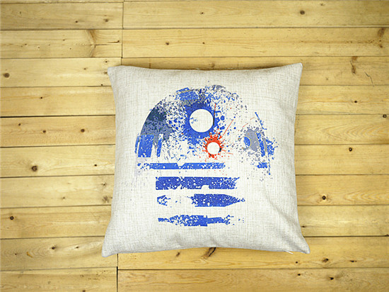 graffiti star war cartoon master yoda darth vader c3po printed 45*45cm cotton linen pillow cases cushion cover for home sofa