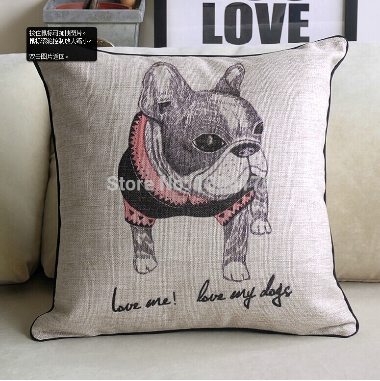 home decoration cute dog home bedding sofa cushion cover pillow case pillow cushion