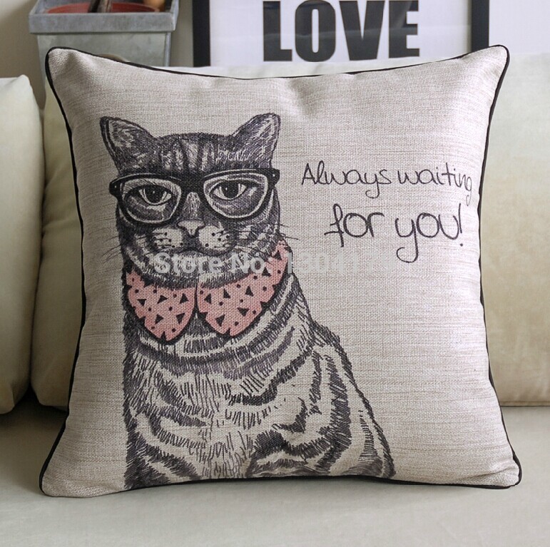 home decoration cute dog home bedding sofa cushion cover pillow case pillow cushion