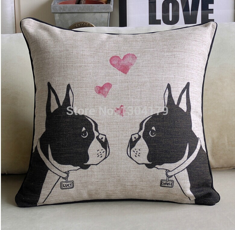 home decoration cute dog home bedding sofa cushion cover pillow case pillow cushion