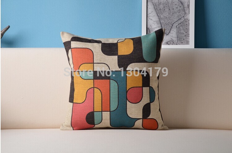 indian style abstract pattern cotton linen home cushion cover ,sofa pillow, pillows decorate, modern pillow cover. pillow case