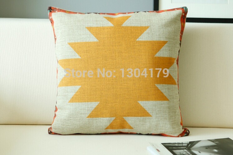 indian style geometric pattern cotton linen home cushion cover ,sofa pillow, pillows decorate, modern pillow cover. pillow case