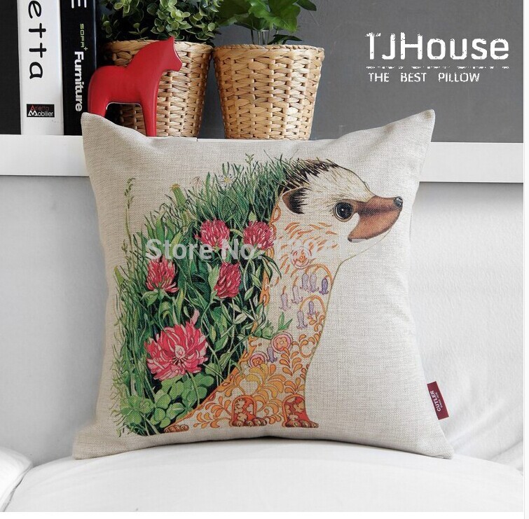 japan ukiyoe painting abstract dog bird crane hedgehog whale print cushion cover home decorative throw pillow case