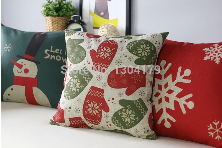 merry christmas and a happy new year elk cotton pillow case / cushion cover home decoration 45*45cm