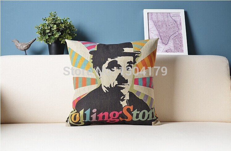 monroe audrey hephurn chaplin decorative throw pillow cushion covers /capa de almofada decorativas