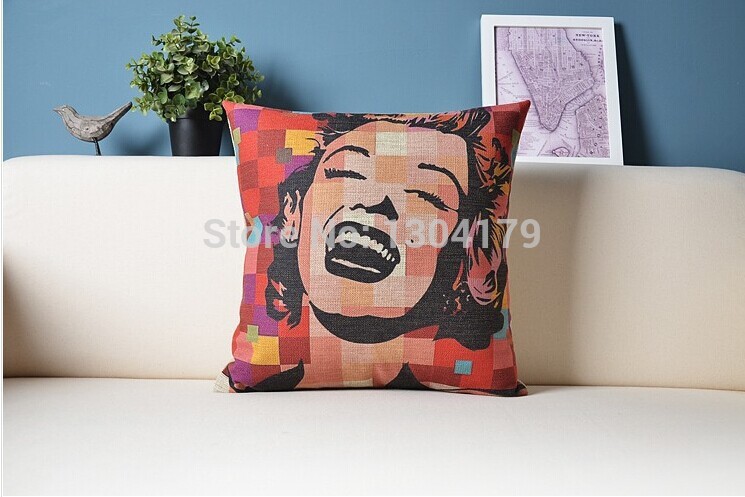 monroe audrey hephurn chaplin decorative throw pillow cushion covers /capa de almofada decorativas