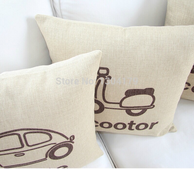 new car pillow linen cotton pillow cover cushion cvoer home decoration home sofa cushions car office nap cushion 45cm*45cm