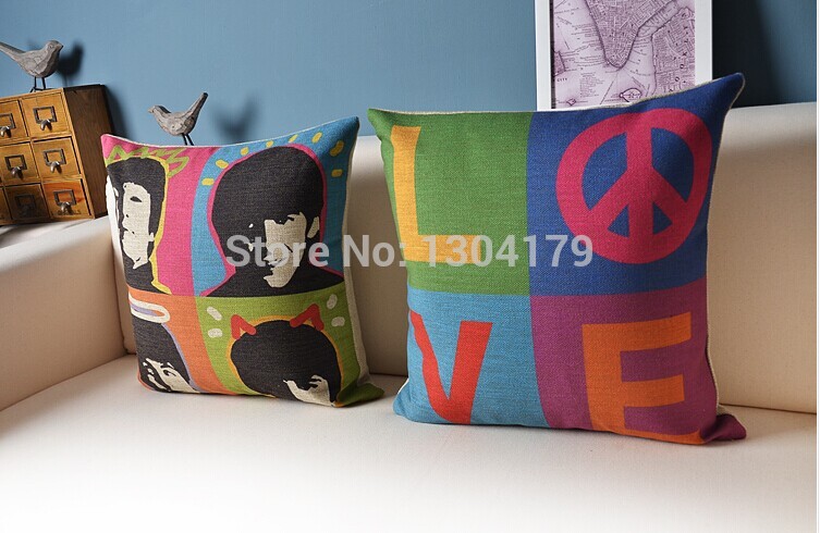 novelty cool the rolling stone funny tongue rock pattern cushion cover home car bar decoration throw pillow case