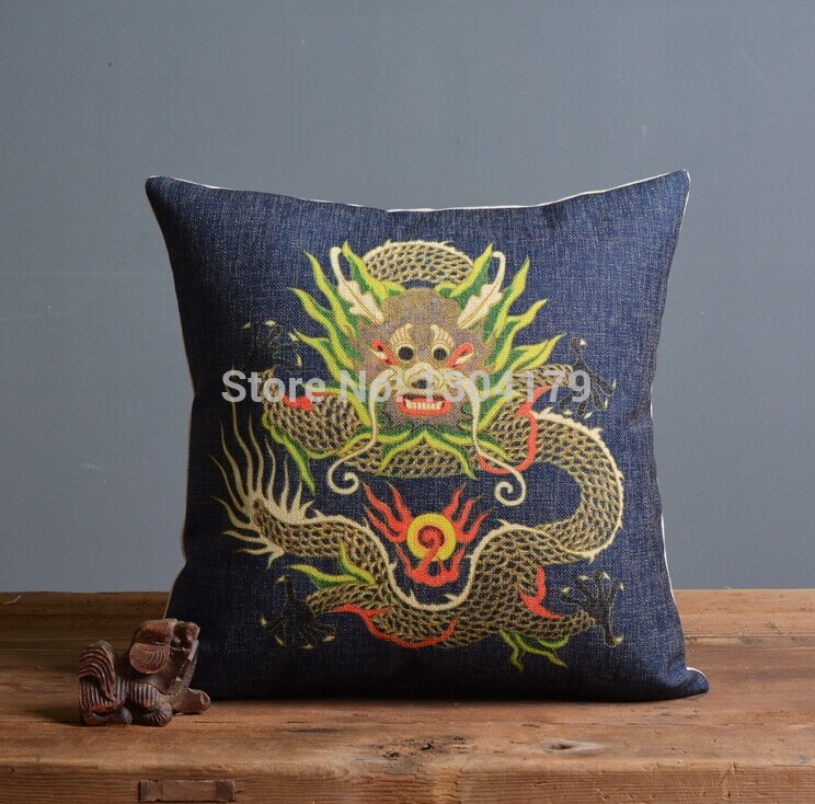 novelty retro black totem deer owl bird peacock pattern cushion cover home car bar decorative throw pillow case